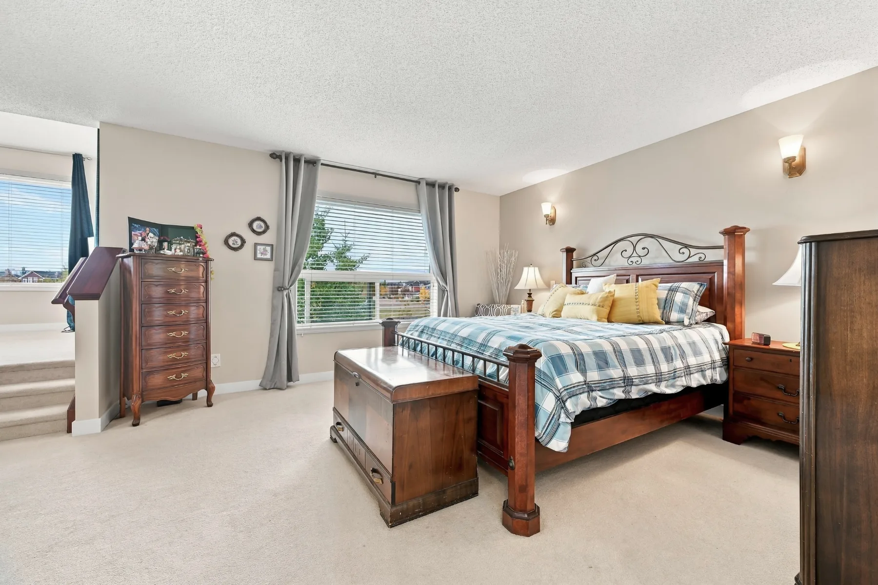 Bright primary bedroom